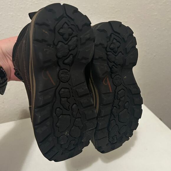 Timberland Toddler 9 Brown Black Hiking Boots Unisex Outdoor Leather Gorpcore - Picture 5 of 8